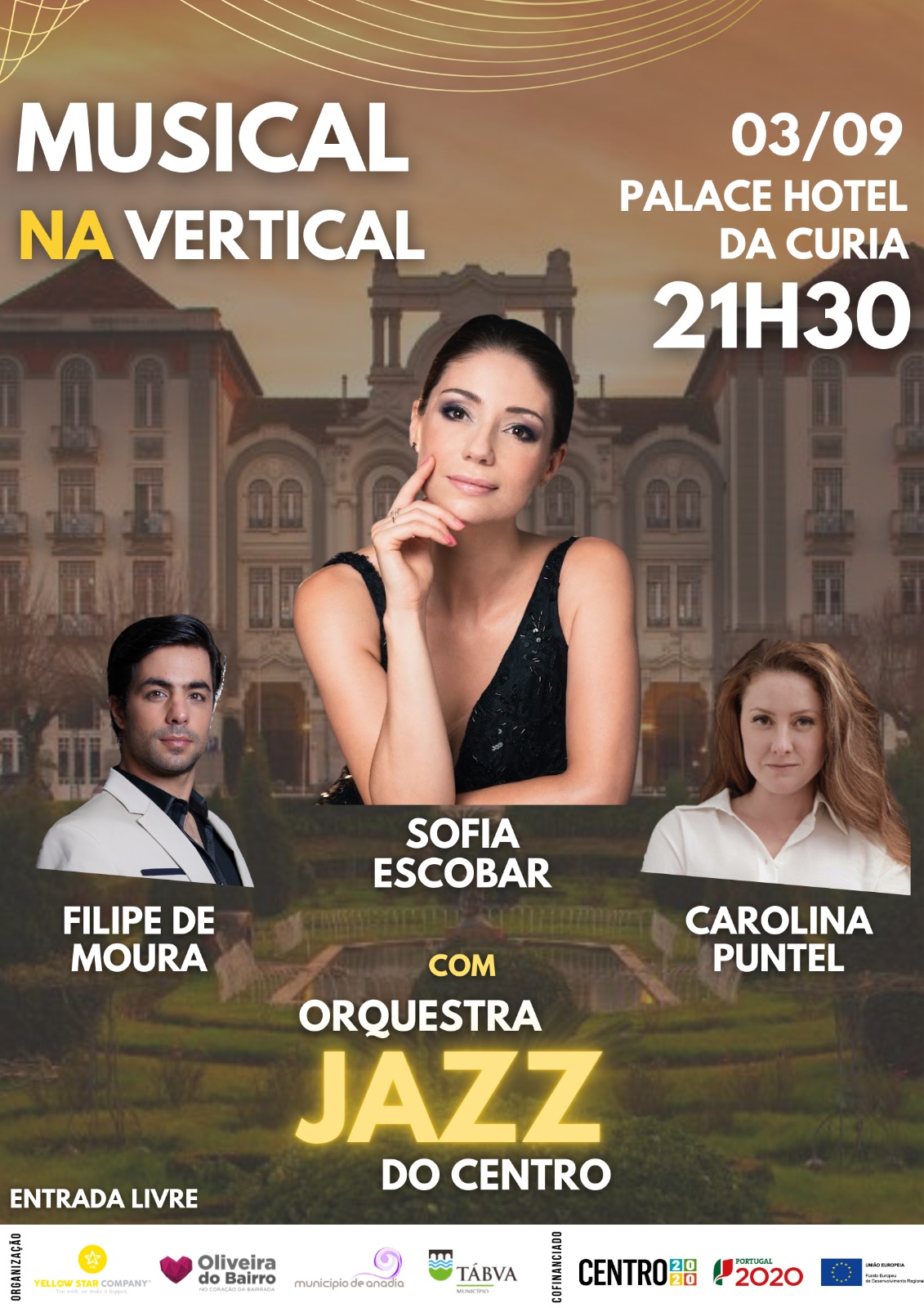 3 Setembro 2022 - Orquestra Jazz do Centro - Musical na Vertical - Com Filipe de Moura, Sofia Escobar e Carolina Puntel